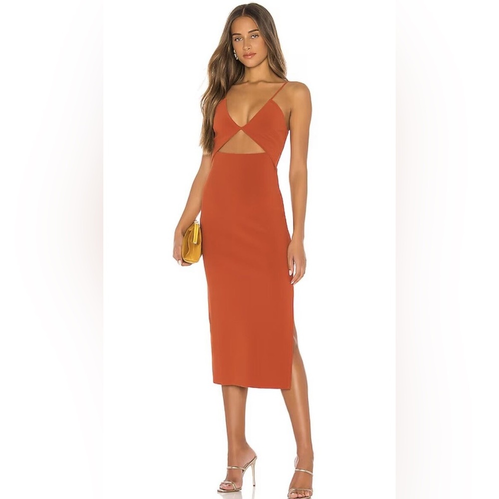 Sexy burnt orange dress